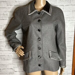 Valentino night vintage wool gray blazer